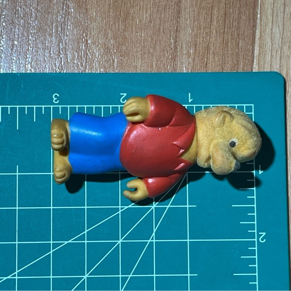 Vintage Berenstain Bears Brother Bear 3" Toy Figure 1988 Flocked - Picture 11 of 11